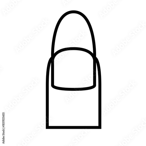 Long fingernail vector icon, ideal for beauty, fashion, or cosmetic-related projects.