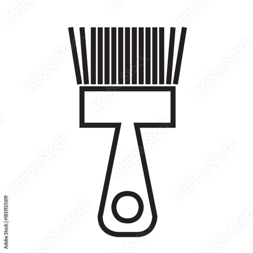 Clean and simple brush vector icon, ideal for art, painting, or creative designs.