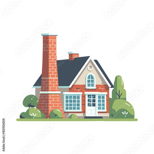 chimney illustration design