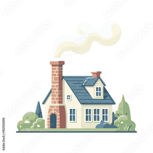chimney illustration design