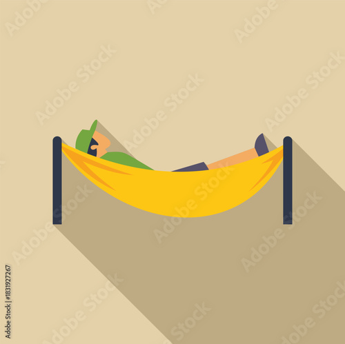 Man relaxing in hammock, summer vacation and tourism concept