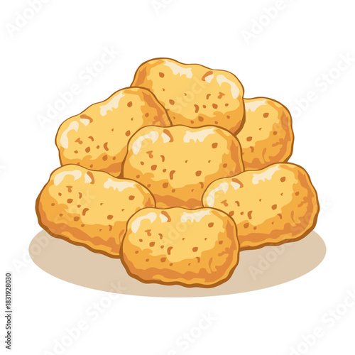 Tater tots logo vector illustration letter