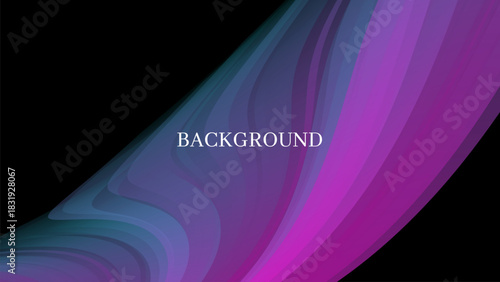 Black, teal and pink abstract pattern. Phychedelic marble texture blend.