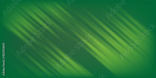 Abstract green sporty background template vector with shiny lines and lights. Green background with strong pattern design