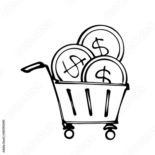 Einkaufswagen Dollar