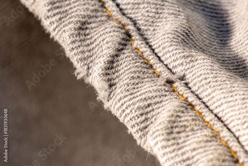 close up of jean fabric