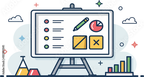 Smart Board Icon Representing Interactive Whiteboard Technology