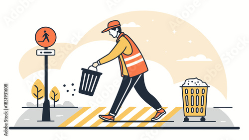 A Person Littering Trash on a City Street