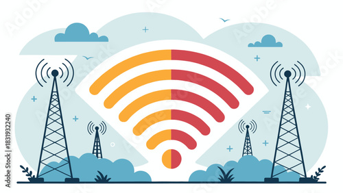 Overlapping Radio Wave Signals Representing WiFi Interference