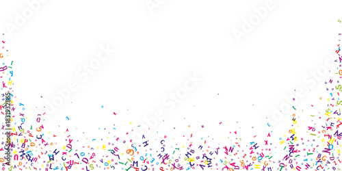 School notebook cover. Colorful childish floating