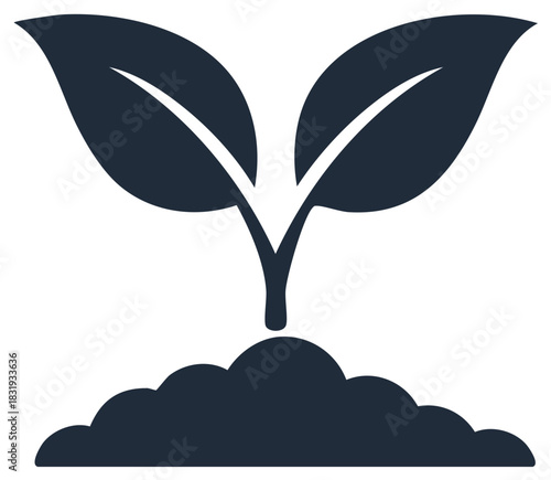 Emerging Sprout Vector Illustration Showing New Beginning and Environmental Growth