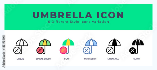 Umbrella icon vector illustration. trendy styles