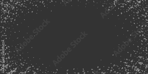 Flying digits and numbers. School math notebook