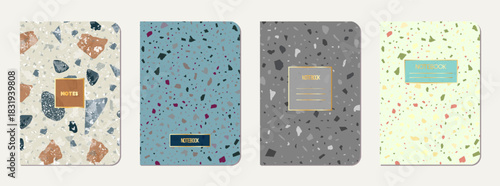 Brochure cover design. Terrazzo abstract