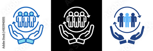 Social Inclusion line color icon