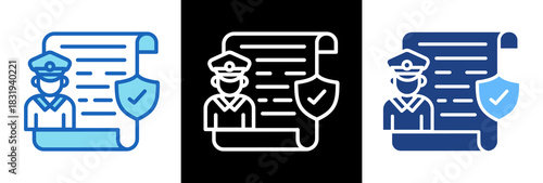 Social Policy line color icon