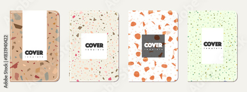 Notebook cover design. Terrazzo abstract