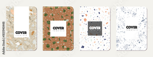 Brochure cover design. Terrazzo abstract