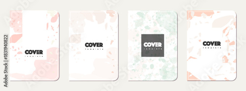 Note book cover design. Terrazzo abstract