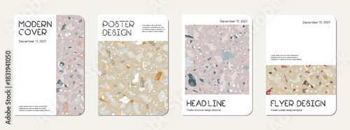 Notebook cover design. Terrazzo abstract
