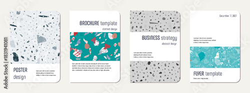 Notebook cover design. Terrazzo abstract