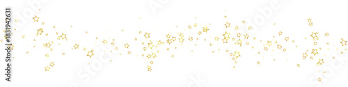 Gold sparkling star confetti.