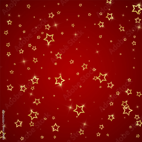 Gold sparkling star confetti.