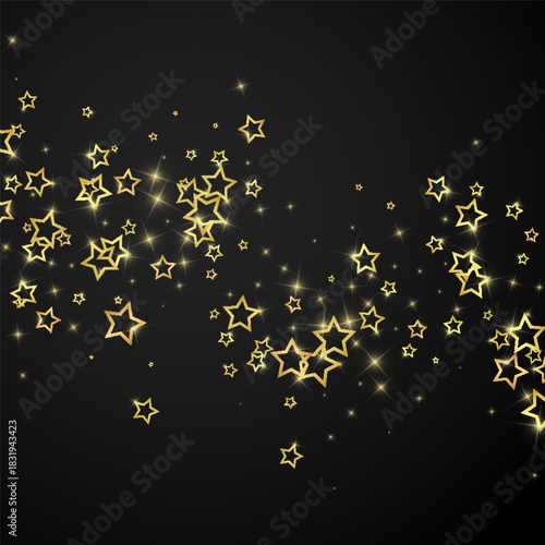 Christmas spirit. Scattered falling stars.