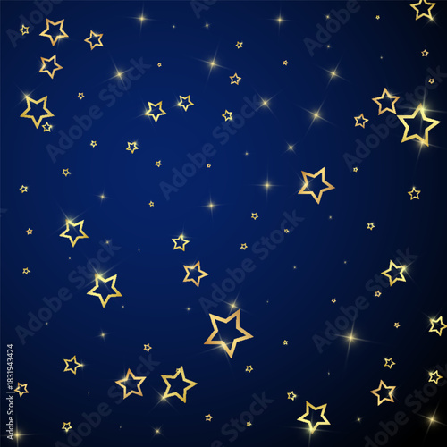 Christmas spirit. Scattered falling stars.