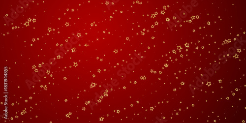 Gold sparkling star confetti.