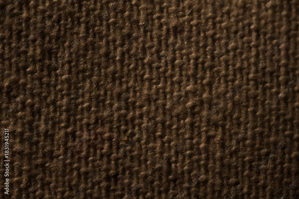 Fototapeta premium Brown Woven Fabric Texture Close-Up Background