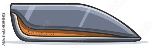 Vector illustration of a modern high speed train carriage detail