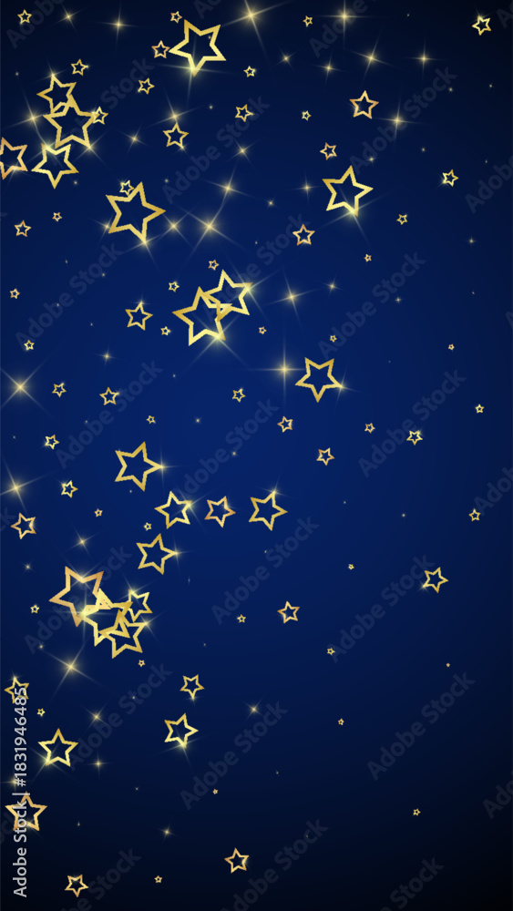 Fototapeta premium Twinkle stars scattered around randomly, flying,