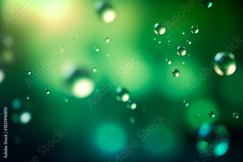 Wallpaper Mural Dark green bokeh abstract background, AI generated image Torontodigital.ca