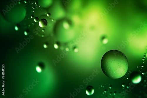 Wallpaper Mural Dark green bokeh abstract background, AI generated image Torontodigital.ca