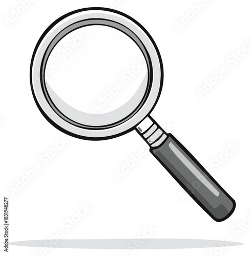 Magnifying Glass Illustration for Search Discovery and Detailed Examination Tools