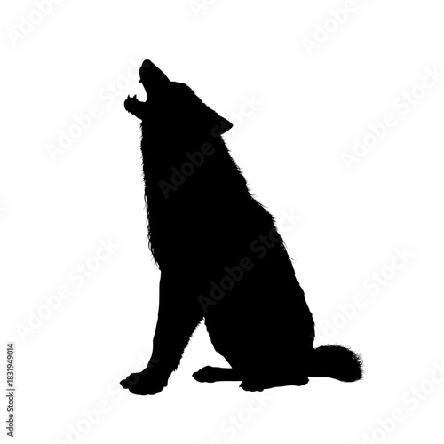  howling wolf - vector illustration