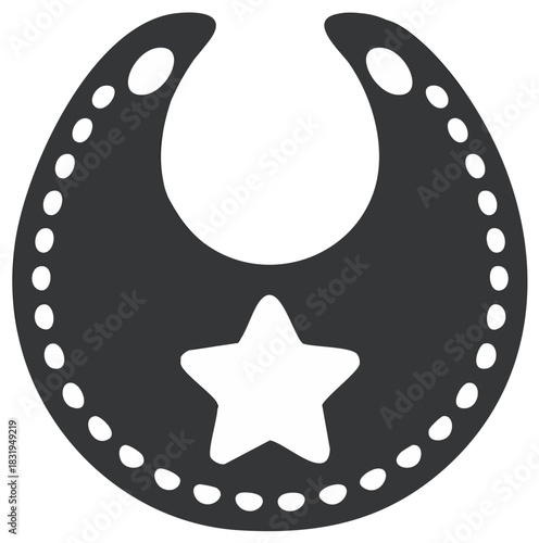 Child's Bib Featuring a Star Design Symbolizing Cleanliness and Mealtime Readiness