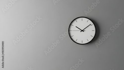Wallpaper Mural Minimalist clock on a blank wall, concept of time and simplicity. Torontodigital.ca