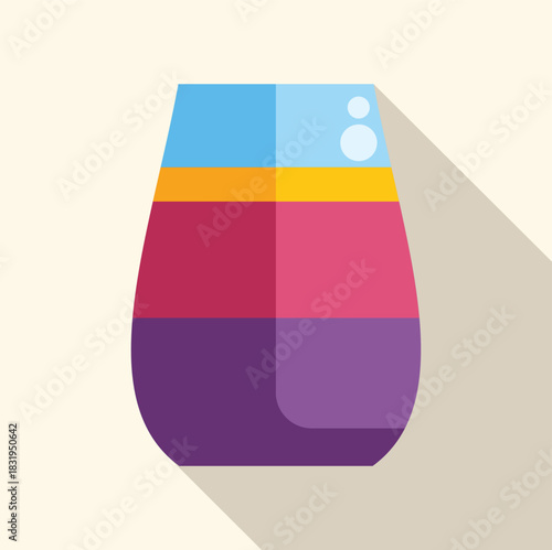 Refreshing mixed drink with vibrant layers, served in a stylish glass, perfect for summer enjoyment