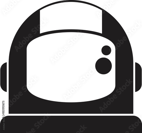 Black and white astronaut helmet, essential safety gear for space exploration, ensuring survival in challenging environments