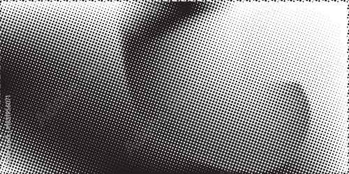 Polka dot wave halftone pattern. Gradient dots background. Modern vector illustration. Abstract curves. Points backdrop. Wavy dotted spotted