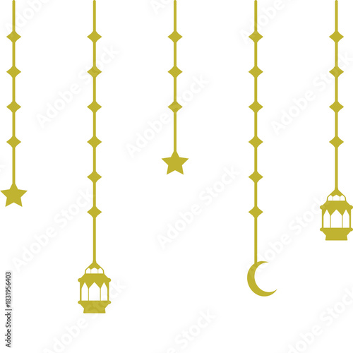 Islamic Hanging Decoration Illustration