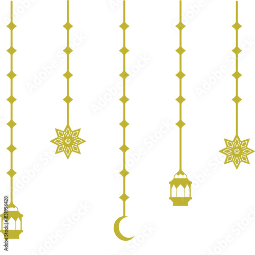 Islamic Hanging Decoration Illustration
