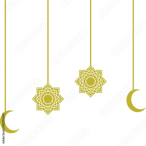 Islamic Hanging Decoration Illustration