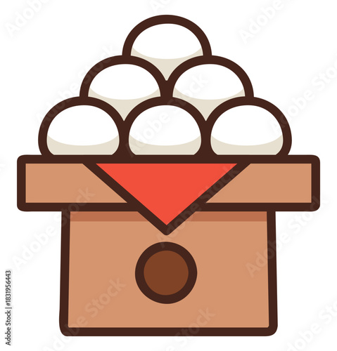 Kawaii Tsukimi Dango Offering Illustration