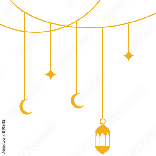 Islamic Hanging Decoration Illustration