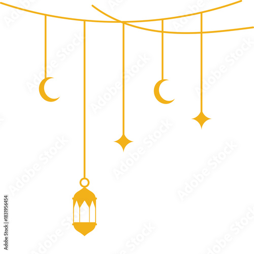 Islamic Hanging Decoration Illustration