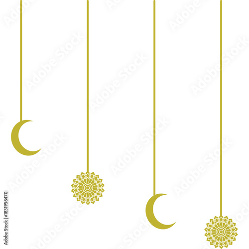 Islamic Hanging Decoration Illustration