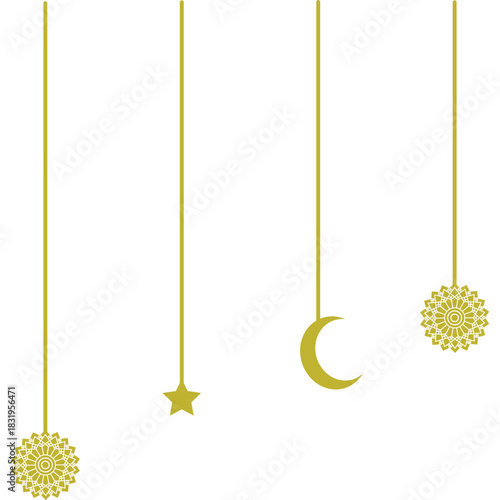 Islamic Hanging Decoration Illustration